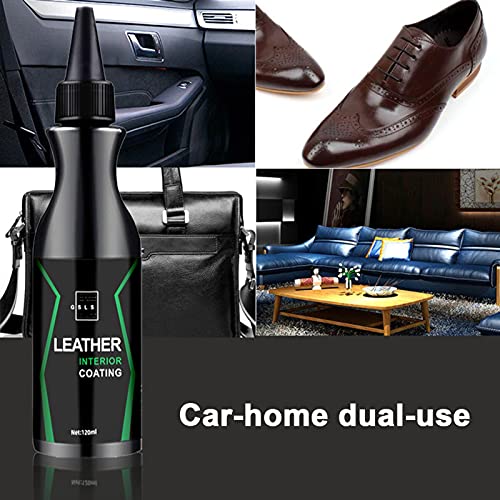 Lederverzorgingsset, Opgeknapte Rubberen Auto-interieurwas, Leercoatingcrème Met Spons, Leerreiniger Voor Banken… - Image 6