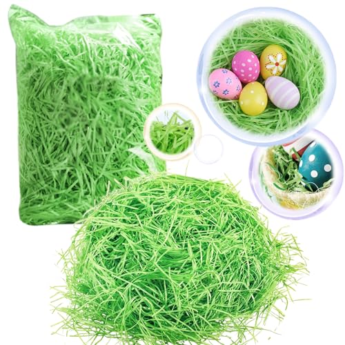 JLGKNEE super large bag grass filling baskets oversized packaging of recyclable crepe paper shredded party decorations creative Easter eggs and gift packaging decorations weighing 1/2 pound
