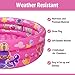Big Summer 3 Rings Kiddie Pool, 48”X12”, Kids Swimming Pool, Inflatable Baby Ball Pit Pool, Small Infant Pool (Pink)