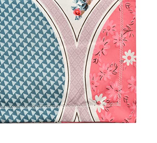 Image of Fitzy 280 TC Fitted bedsheet Single Size, Elastic bedsheet,36x78 inches + 10 inches Drop, with 1 Pillow Cover (Antiquedesign, 36 inch x 78 inch)