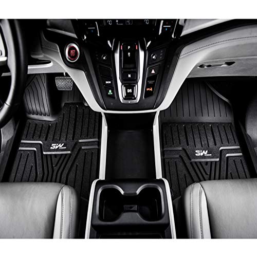 3W Floor Mats And Cargo Liner Compatible For Honda Odyssey 2018-2023 Tpe All Weather Custom Fit Floor Liner And Cargo Mats 1St 2Nd And 3Rd Rows Car Mats And Trunk Liner Black #TOP3