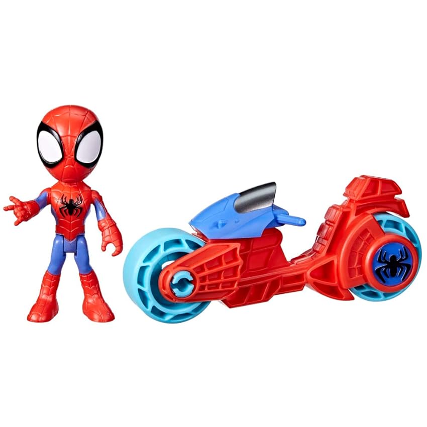 Immagine del prodotto Marvel Hasbro, Spidey e i Suoi Fantastici Amici, Action Figure di Spidey con Motocicletta, Giocattolo per Bambini e Bambine in età prescolare dai 3 Anni in su