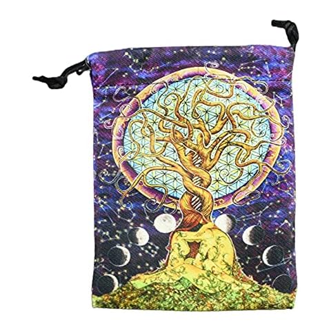 Aufbewahrungstasche Für Tarot Karte Tarotkarte Speicher Beutel Samt Kordelzug Tasche Doppel Seitiger Druck Mini Schmuck Beutel Brettspiel Karte Drawstring Paket Für Schmuck Karte Münzen 13cmx18cm Cover