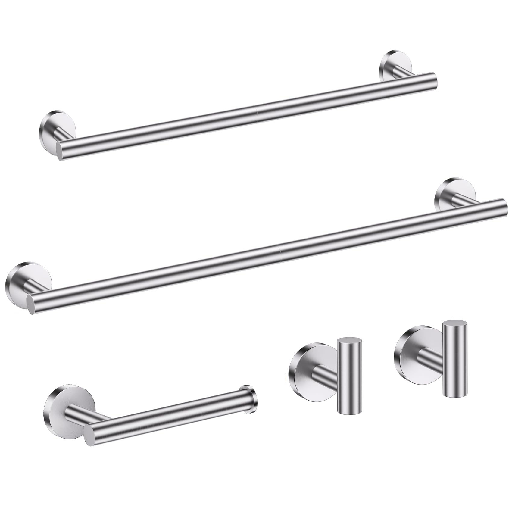 Lairuier Set Accessori Bagno Nichel Spazzolato – 10 Pezzi In Acciaio Inox SUS304