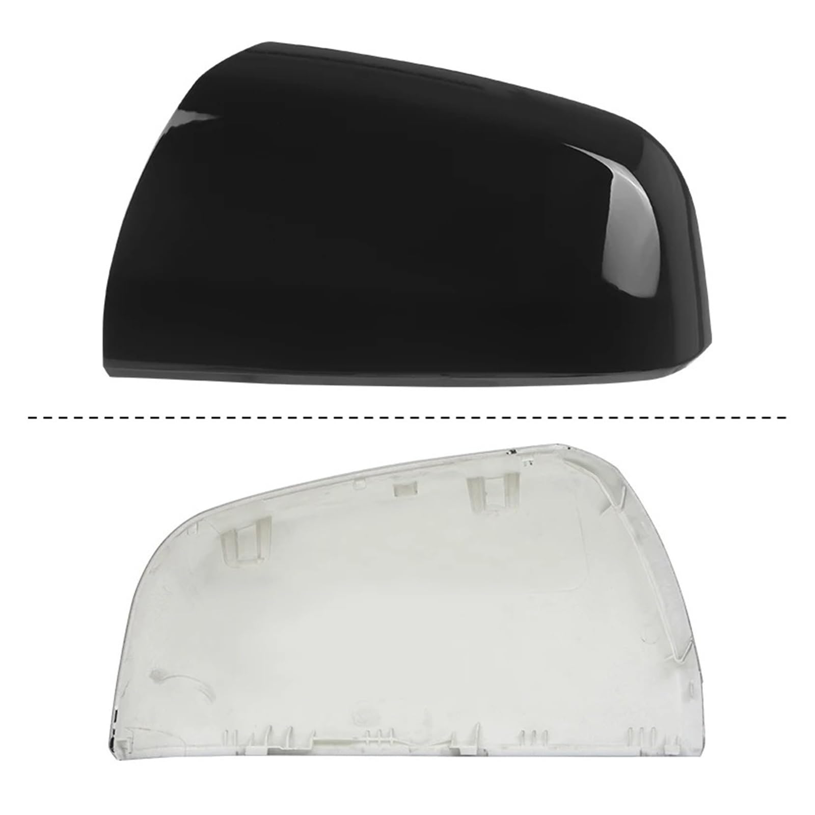Calotta Specchio Per Opel Per Vauxhall Per Zafira B MK2 2008-2014 Specchietto Retrovisore Laterale Auto, Nero Lucido/bianco(Carbon Fiber Left)