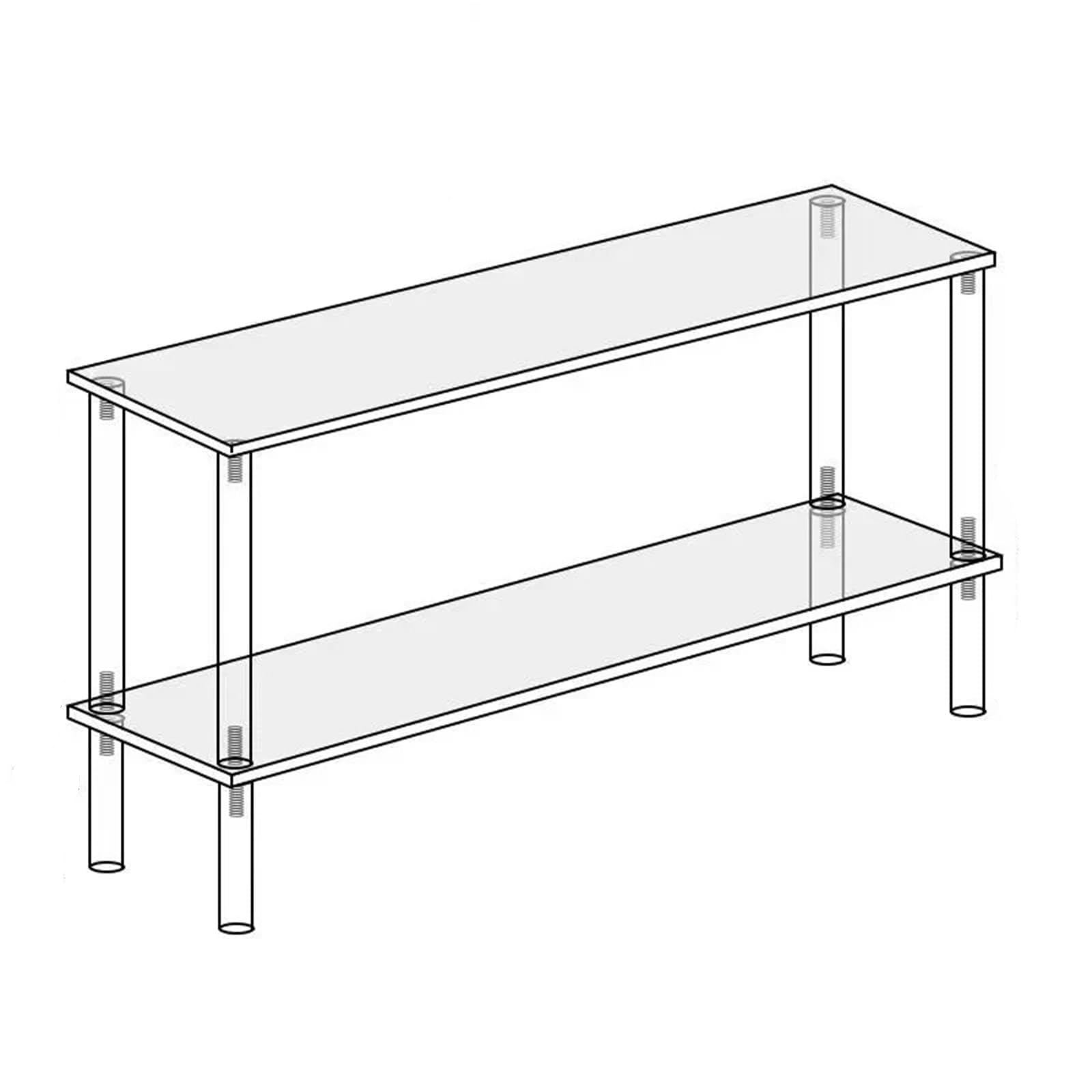 QuxetlRyz Perfume Organiser Display Risers 1-4 Tier Clear Trapezoidal Display Stand for Blind Box Toys,Car Model, Desktop Storage Shelf for Jewelry, Perfume(2-30x10-4.5cm)