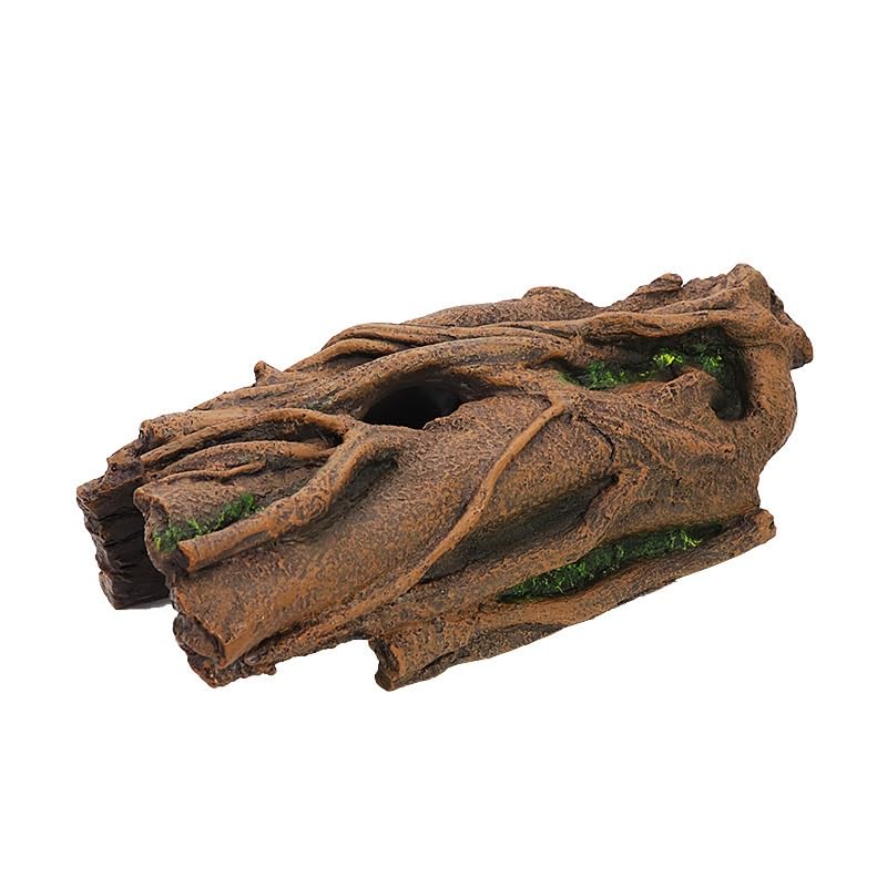 2 szt. Dekoracje do jaskini i akwarium, sztuczne drewno Driftwood kryjówki w, wielowejście dla ryb terrarium narożnego zbiornika na ryby, 13,4" dł. 6,3" szer. 4,1" wys