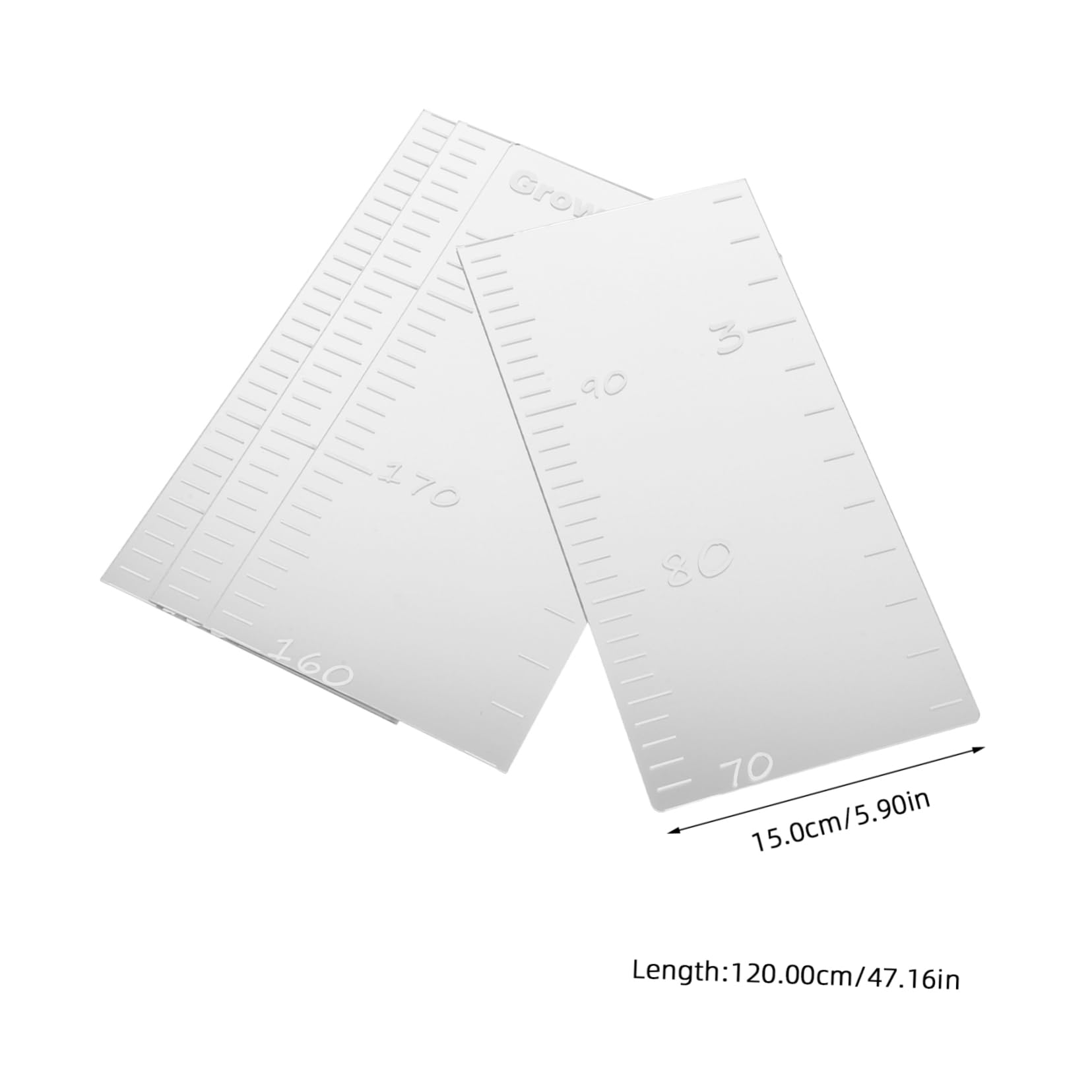 OSALADI Mirror Stickers Decor Acrylic Wall Mirror Sticker Growth Chart for Boys and Girls Wall Mount