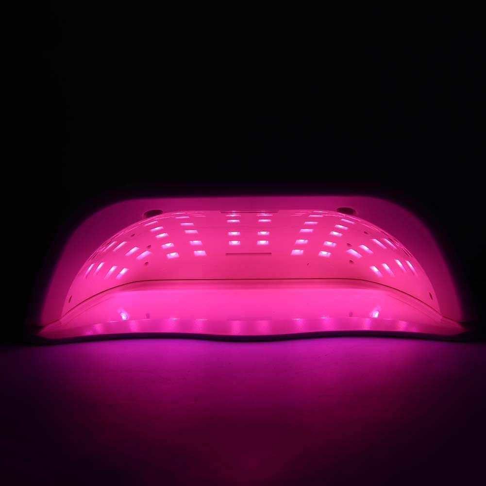 Lámpara de uñas LED UV, 96W Profesional Secador de uñas Gel Esmalte de uñas Máquina de curado Manicura Nail Art Lámpara de luz para dos manos, 4 temporizadores(yo)