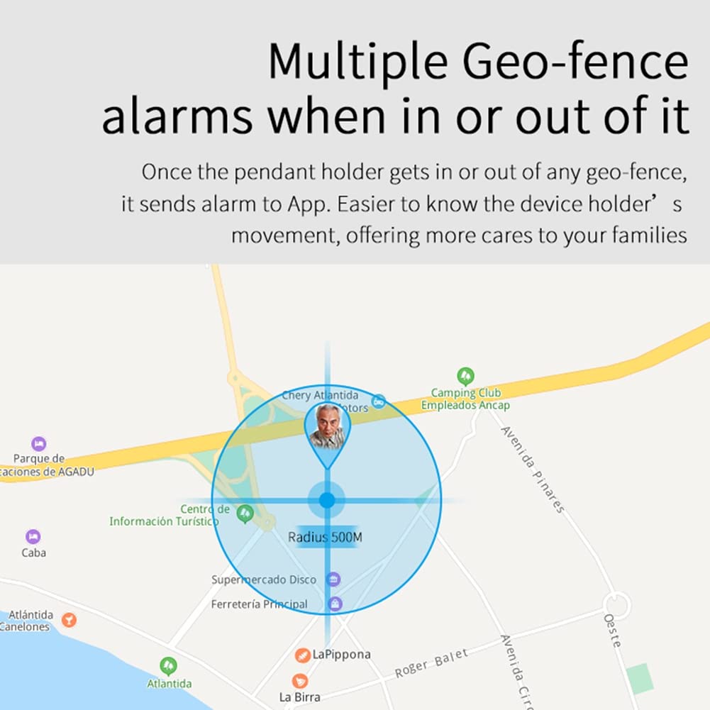 melairo Colgante de Seguimiento GPS 4G V45 para NiñOs Mayores Mini GPS Rastreador Personal Alarma Reloj Parlante una Prueba de Agua (Rojo)