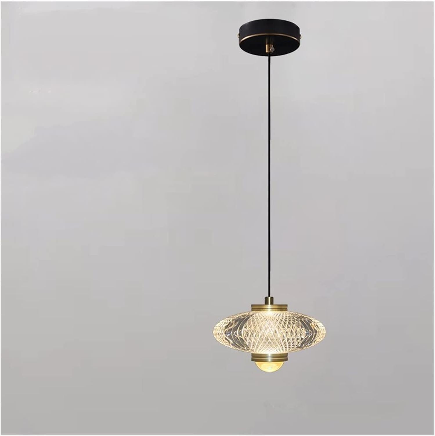 ASerZenith Copper Small Pendant Light Luxury Chandelier Indoor Led - Bedside Light,Coldwhite-16.5Cm