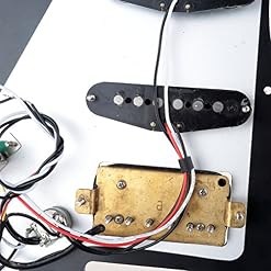 Musiclily Pro Alnico 5 Pickguard Pré-câblé HSS micro humbucker chargé pour Fender Stratocaster Strat ST Guitare, 3Plis… - Les Beatles, Paul McCartney, John Lennon, RIngo Starr, George Harrison Musiclily Pro Alnico 5 Pickguard Pré-câblé HSS micro humbucker chargé pour Fender Stratocaster Strat ST Guitare, 3Plis… – Image 4