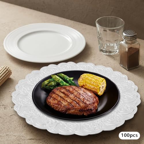 Platos decorativos redondos 13 in set 100 piezas miniatura 6