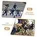Imagen de Parliky Figuras de Acción Militares 12 Piezas 6 Mini Zombis 96 CM y 6 Soldados de Juguete 10 CM Modelo Articulado de Plástico Seguro para Accesorios Militares para Juego de rol