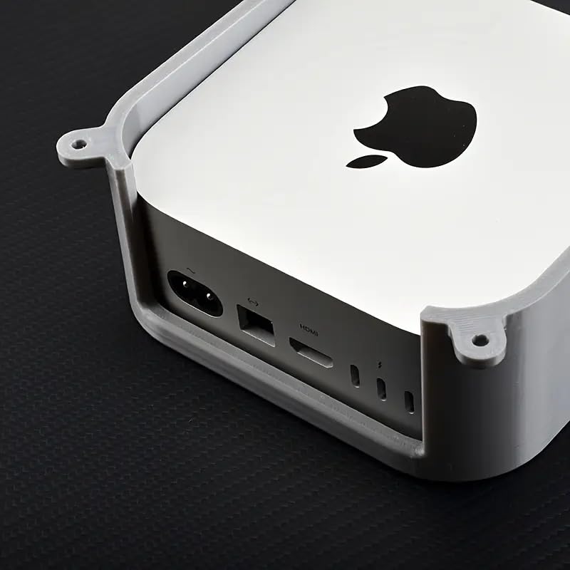 Image of Azoth Sleek Mac mini M4 /M4 Pro Underdesk Stand - Must-Have M4 Mini Accessory for Modern Office Setups & Startups - Improved Cooling & Quick Access to Power Button with Screws