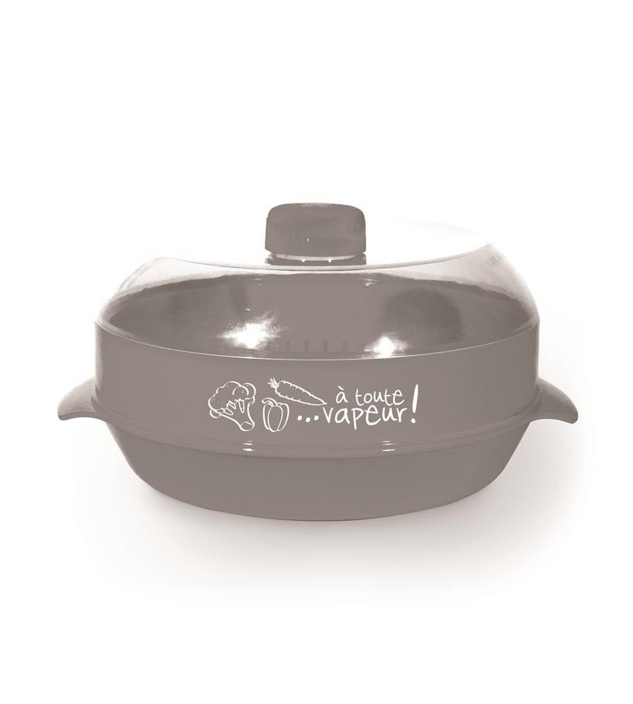 Steamer for Microwave Oven, random color, Gray / Red / Green