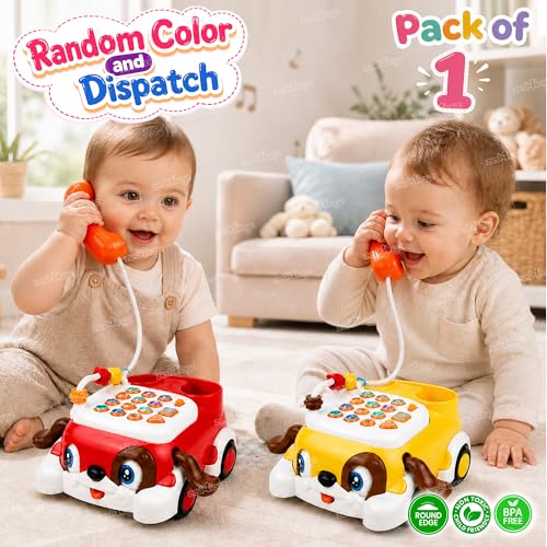 Image of Zest 4 Toyz Musical Toys for Kids | Telephone for Kids | Bump & Go Telephone Toy | Musical Learning Phone Toy with Light Sound | Pretend Play Toys Boys and Girls - Asst