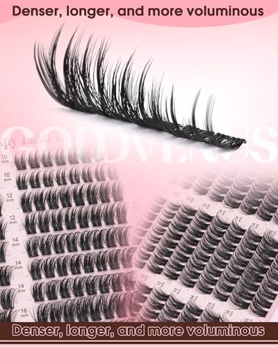 Image of Wispy Manga Lash Clusters Natural Eyelash Clusters Fairy Cluster Eyelash Extensions Anime Individual Lashes C Curl Lash Extension Waterproof DIY Eye Lashes Cluster