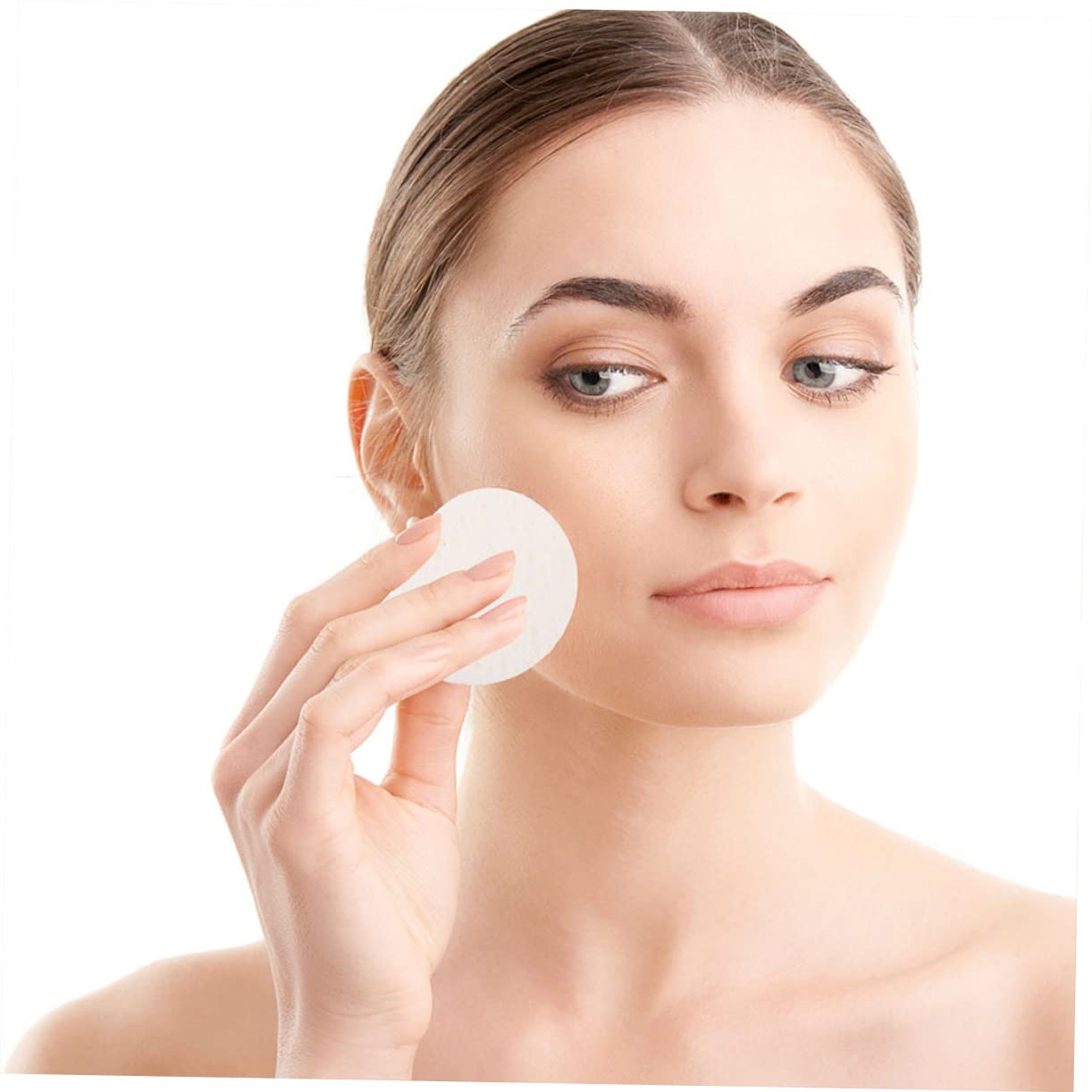 Angoily Rounded Face 40pcs Makeup Remover Cotton for Cosmetics Puff Gentle Practical