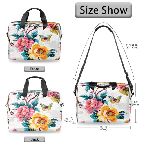 Bolso floral para laptop de 16 pulgadas impermeable miniatura 6