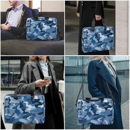 Maletín para portátil patrón camuflaje azul 16 pulg miniatura 7