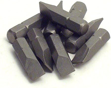 Eazypower 005025 Tub 125 Slotted 8-10, 1/4" Hex Drive Insert Bits, 1" Long