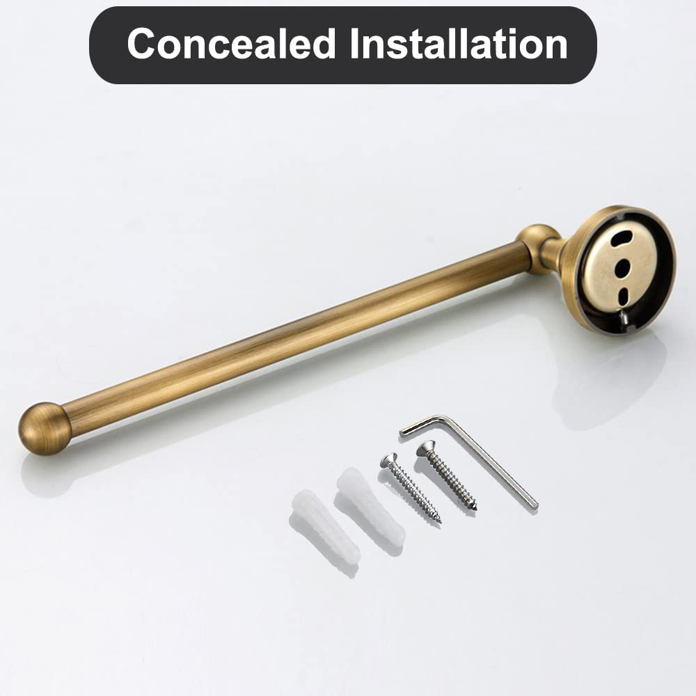 Elegante Anillo de Toalla Que Ahorra Espacio, novedoso Soporte de Toalla Toallero, Longitud de 30 cm Construcción de latón Estilo Retro Instalación en Pared para Cuarto de Ducha