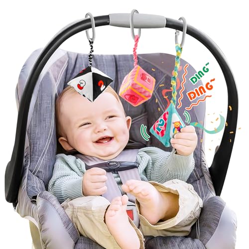 Image of LOOKLEBE Montessori Toys,9-Piece Cartoon Animal for Toddlers 6m+,12m+,18m+,Soft Crib Hanging Toys, Box with Safe Nursery Decor (Durable Developmental Toy)