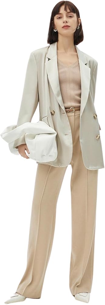 Amazon | [Kromoc] レディース2 ピース タキシード ダブルブレスト