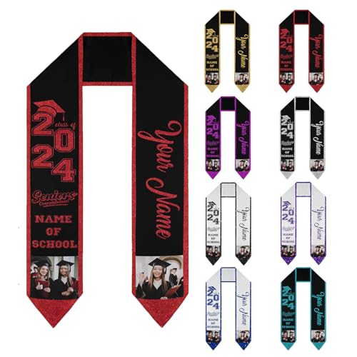 AOFUN Customized Graduation Sash Graduation Stuff Custom Graduation Sash Graduation Cap Headband Insert, X-Small