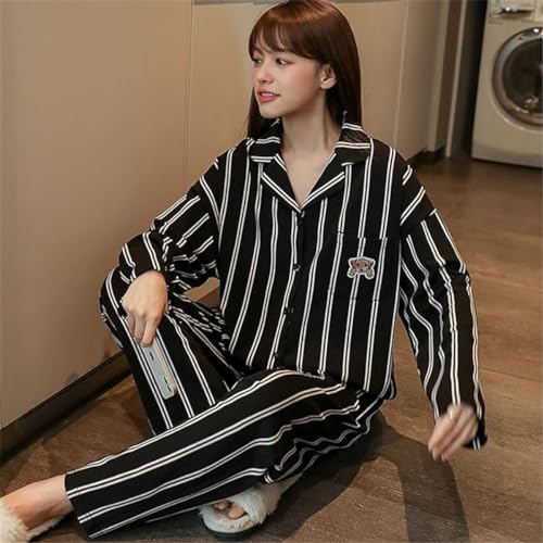 Big Girl Teens Pajamas Outfits Long Sleeve Sleepwear Soft Button Down Loungewear Pjs Lounge Set2