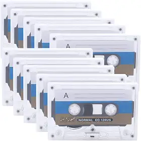 Kopida 10 Peças De Fita Cassete Em Branco, 60 Minutos, Magnética Áudio, Reprodutor Gravação Para Música E Discurso, Padrão
