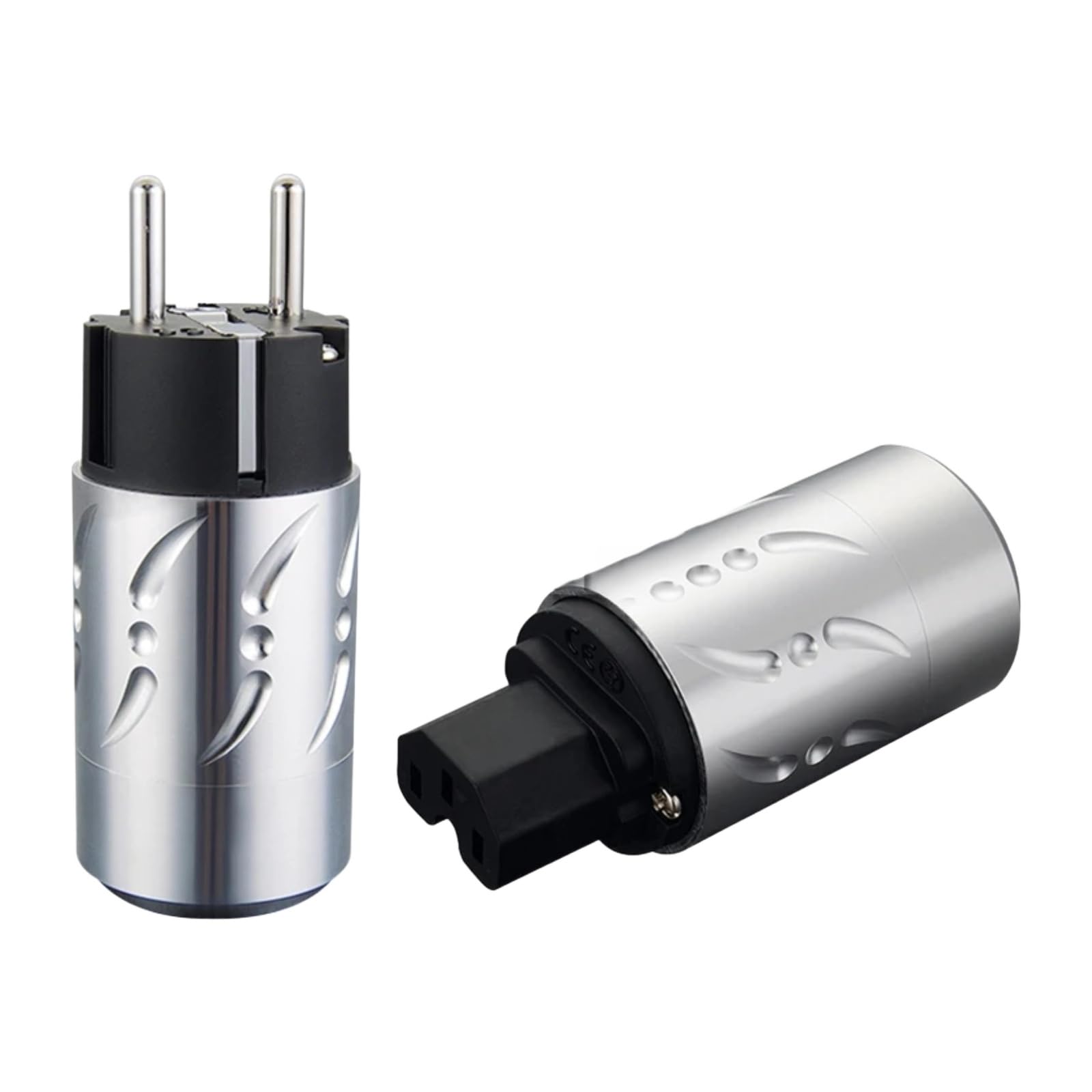 Enchufe IEC hembra plateado 502 con chasis de aluminio para componentes de audio