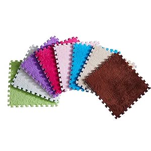 In elkaar grijpende Floor Foam Mats Tapijt Pluche Deken Puzzel Mat voor Baby Kids Nursery Game Room Decor -10pcs / 12 x…