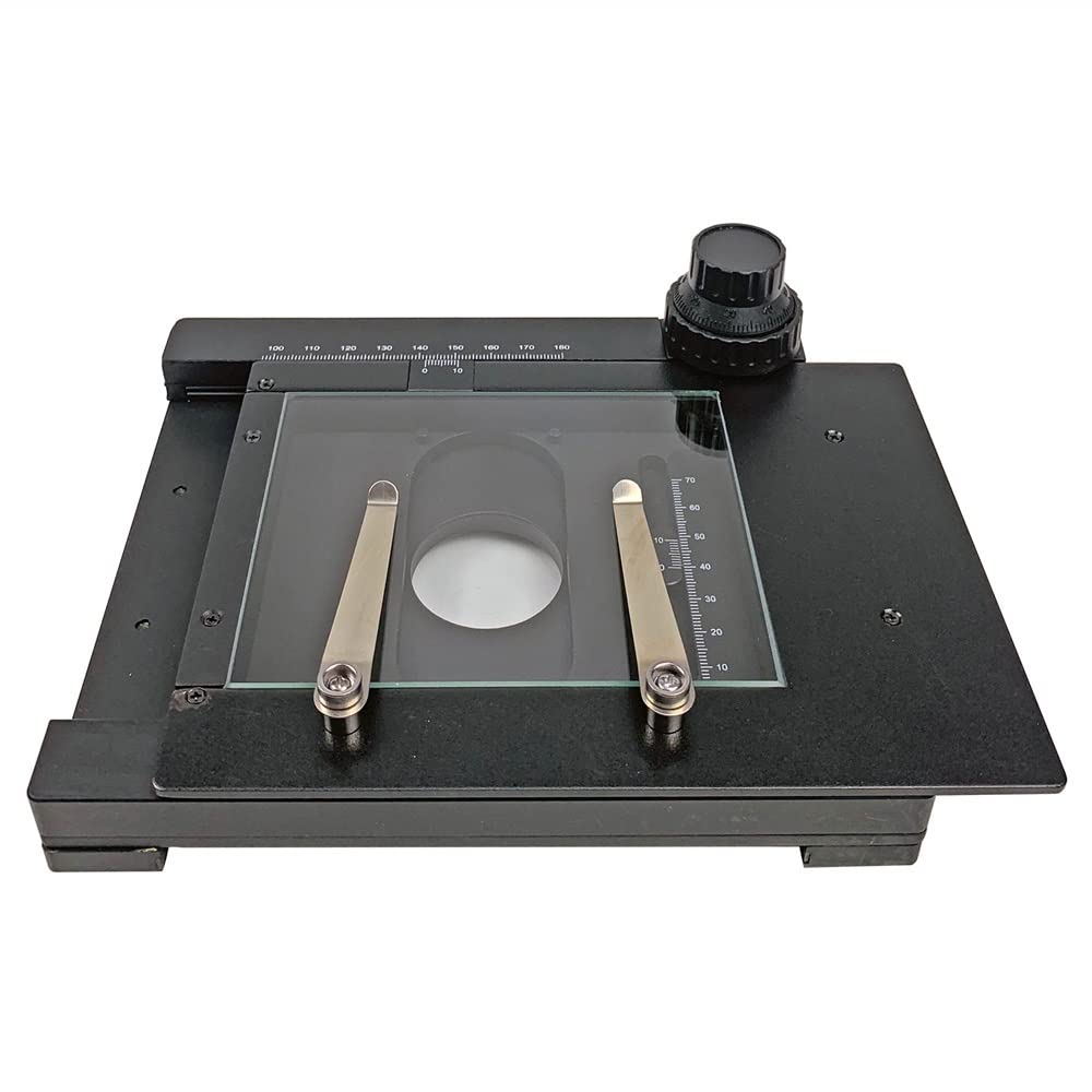 Microscope XY Mechanical Working Stage with 75x55mm Travel Distance, Microscope Stages & Stands