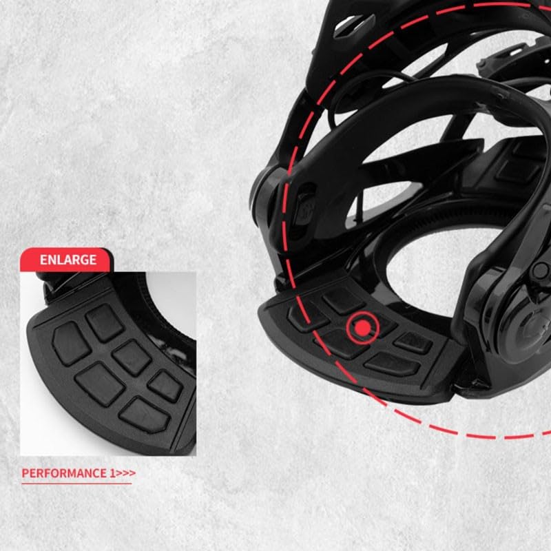 BEDIWCRT All-Terrain Snowboard Bindings, Quick on and Off, Comfortable Adjustment, Unisex(Color:White,Size:Small)