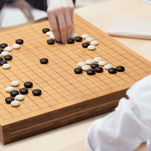 Juego de Mesa Go con Tablero Reversible y Piedras Yunzi miniatura 2