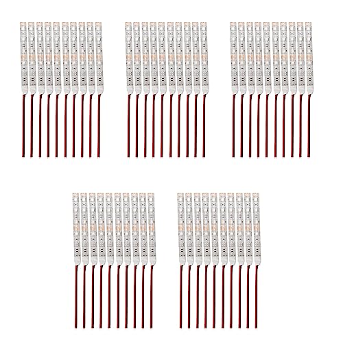 Kznifmk 50Pcs 10cm Impermeable Azul 5050 Luces de Tira Llevadas DC 12V Caravana Coche