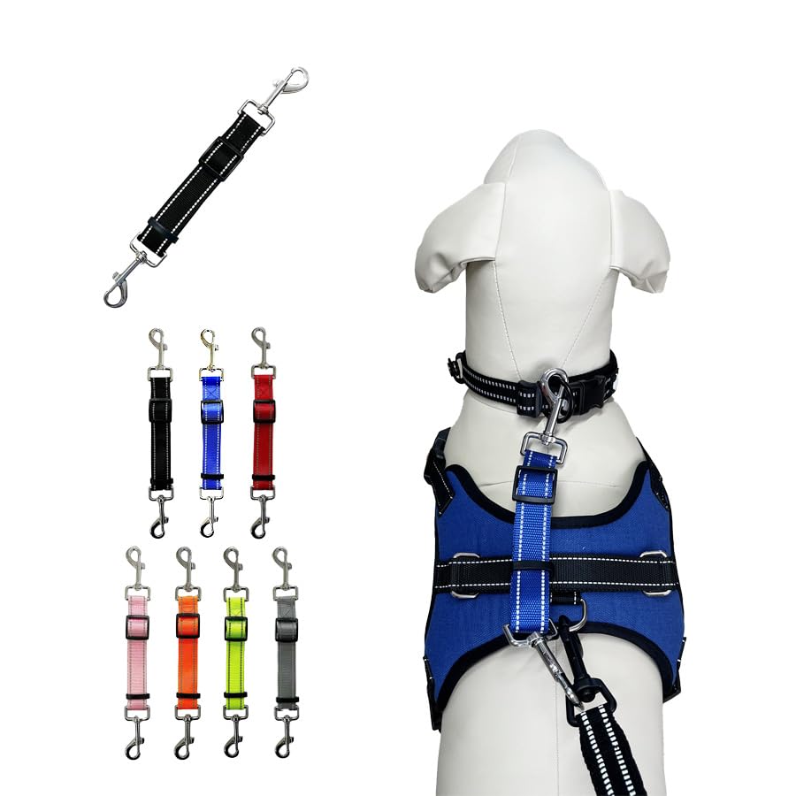 犬用品　首輪　ハーネス リード　ジョイントリード フルセット ハンドメイド Amazon | 【首輪とハーネスをつなぐジョイントリード】 ジョイント