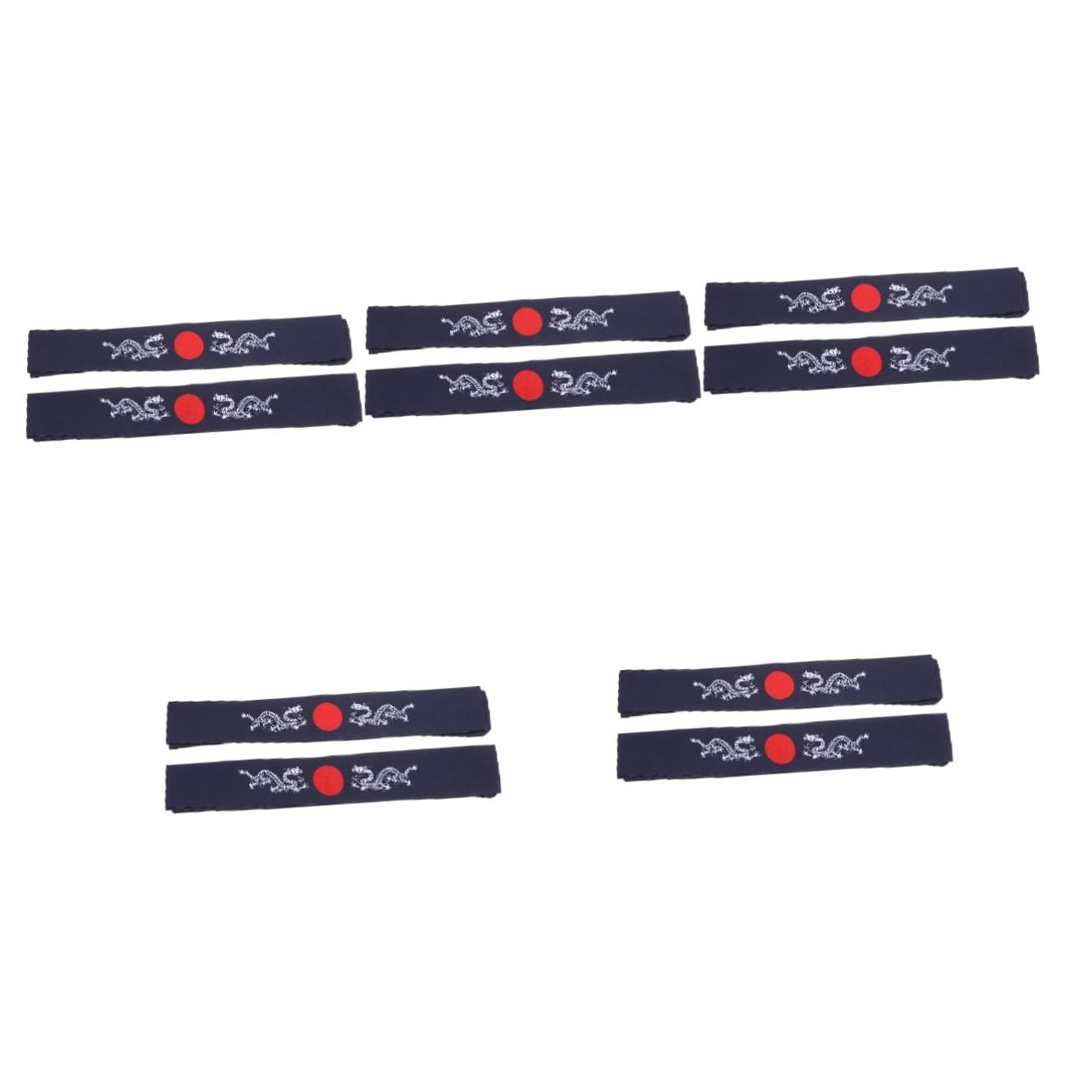 Didiseaon 10pezzi Fascia Giapponese Bushido Bandana Sportiva Per Allenamento Yoga Corsa e Karate Facile Da Indossare Adatta Diverse Forme Di Testa Con Design Drago
