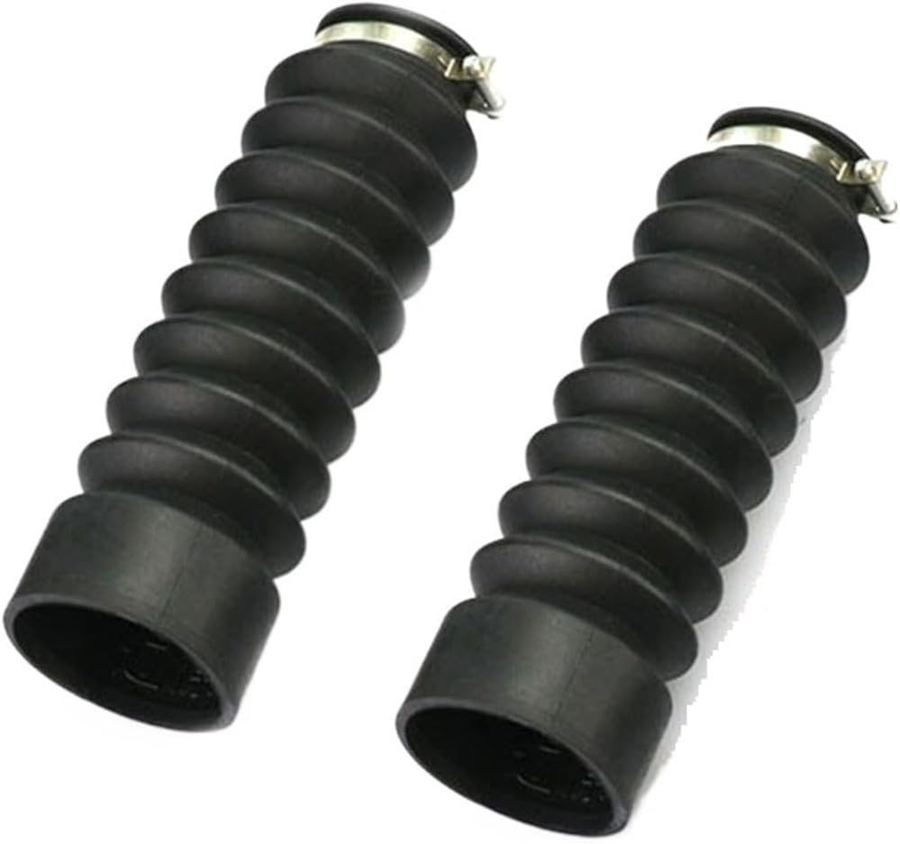 Motorcycle Front Shock Covers Universal Motorcycle Front Rubber Fork Shock Absorber Protector Sleeve Dust Guard Sleeve for Motocross Off Road Pit Dirt Bike(A)