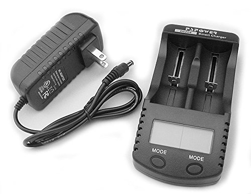 PSPower DC204 Two Channel Battery Charger - Tester and USB Power Bank for Li-ion NiMH NiCd 26650 18650 AAA AA C subC
