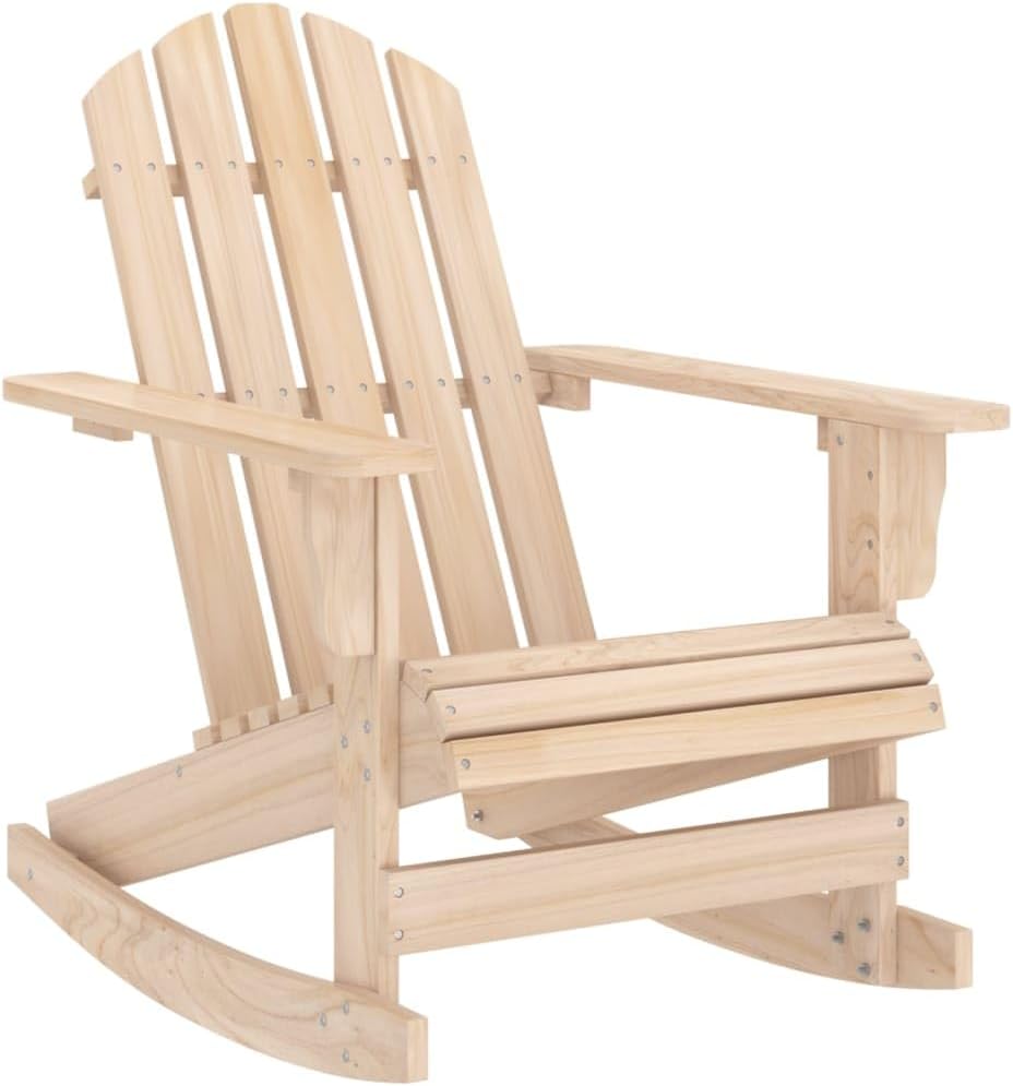 Patio Adirondack Rocking Chair Outside bar stools,Outdoor Chairs,Patio Set,Outdoor Chairs Set of 2,Outdoor Patio,Outdoor bar stools,Solid Fir Wood Green