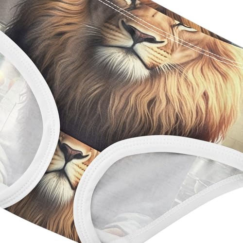 Funny Lion Realistic Print Girls Underwear Toddler 2t Cotton Panties for Girl Stylish Briefs Girls Undies4