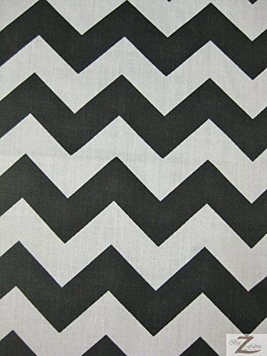 Amazon.com: Big Z Fabric ZIG ZAG POLY COTTON PRINT FABRIC - White