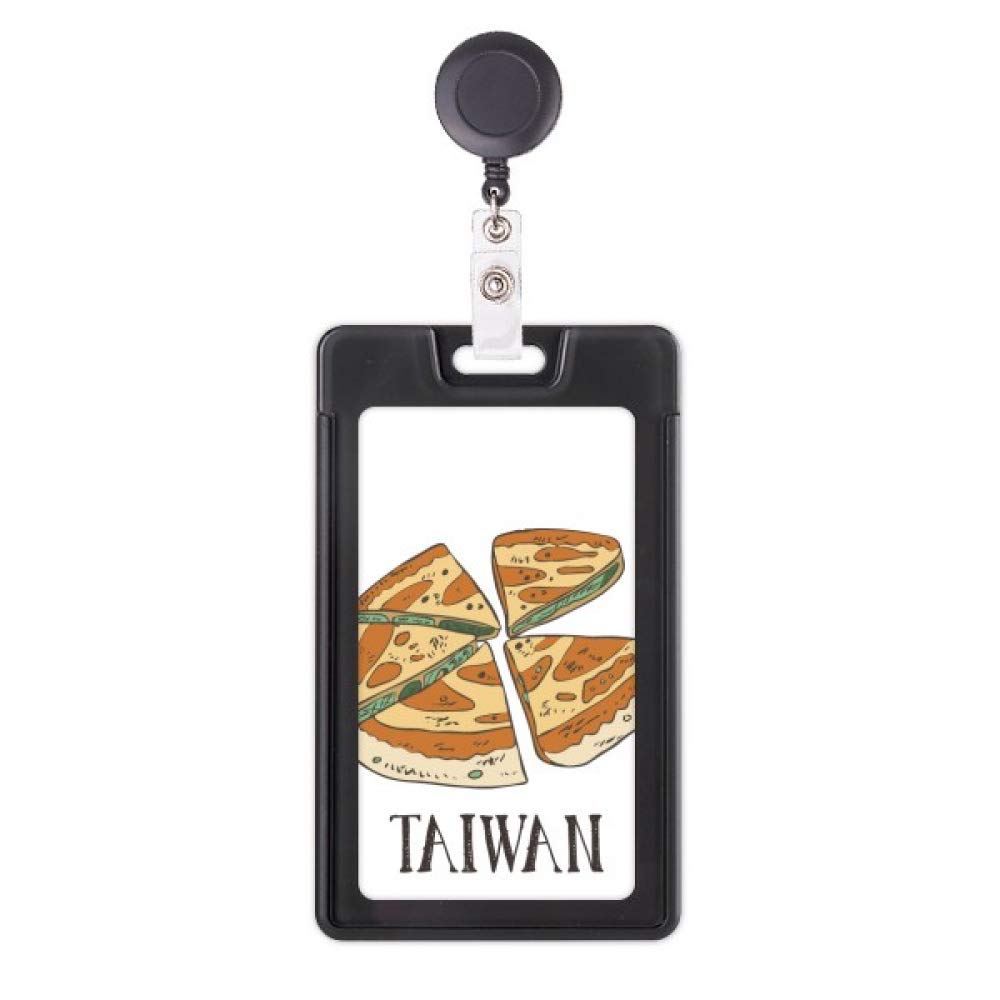 Porte-badge rétractable Pizza Taiwan durable avec enrouleur robuste nylon
