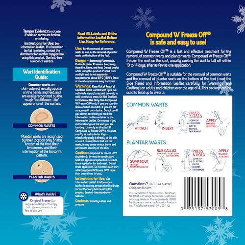 compound w freeze off wart remover wart removal system for removing common amp plantar warts 8 applications