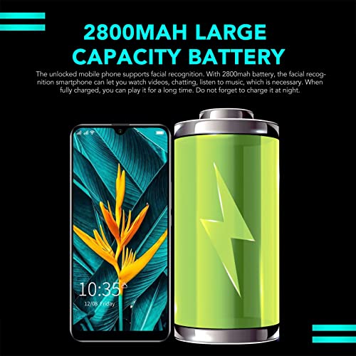 Smartphone, 6.1 Inch Drop Screen 3G Unlocked Cellphone Ram 3Gb Rom 32Gb Facial Recognition Mobile Phone, 10 Core Cpu Processor 5Mp Front And 8Mp Rear Camera 2800Mah Battery(Black) #TOP4