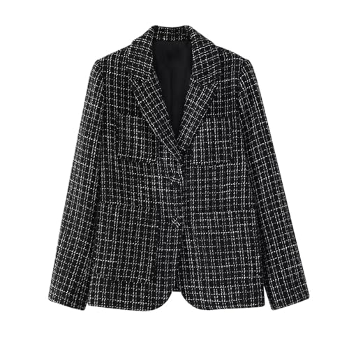 Veste de costume en tweed pour femme chaude veste bureau