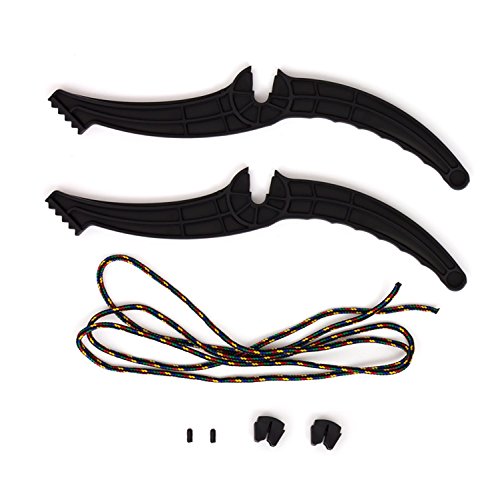 Neustanlo® Rodel Grün Bob Schlitten Schneegleiter Zugseil Lenk- Bremshebel Race Kunststoff (Grün) - 5